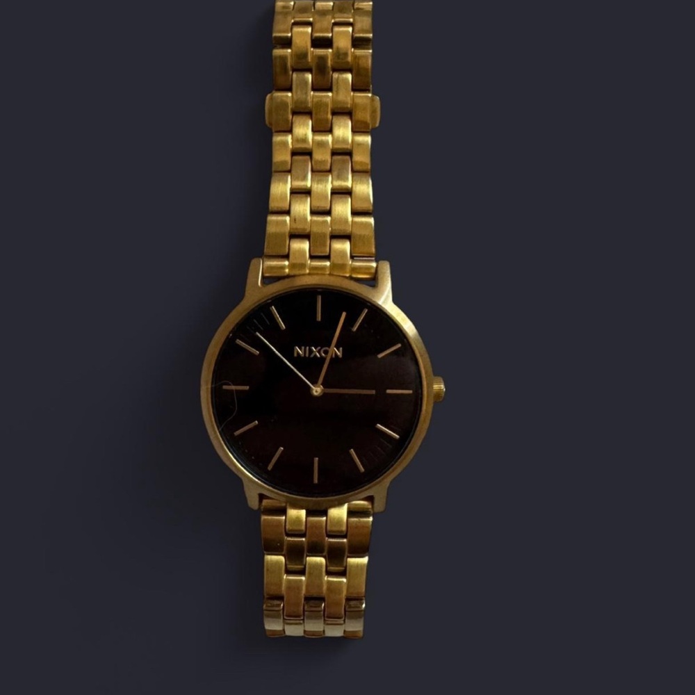 Nixon Porter Watch in Gold with Black Dial